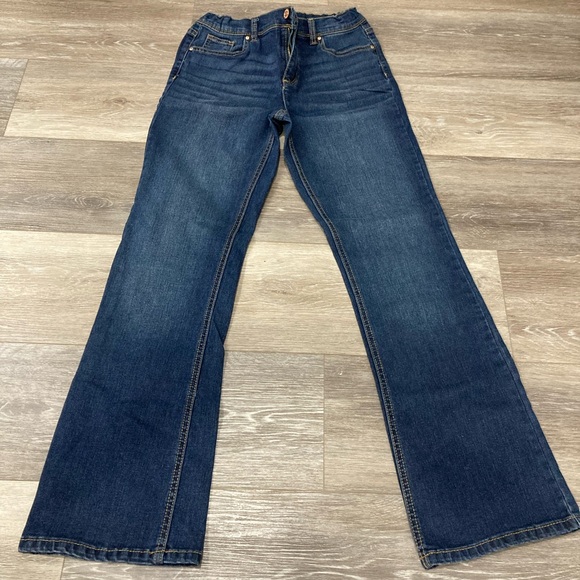 Jordache Classic Blue Bootcut Jeans with Subtle Fading Adjustable Waist Size 18 - Picture 2 of 14